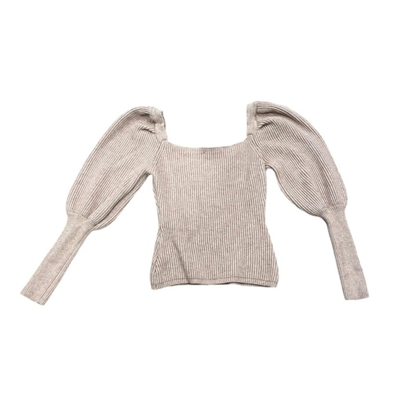 ASTR The Label Esma Ribbed Knit Sweater | Beige | Size Medium - Picture 8 of 11